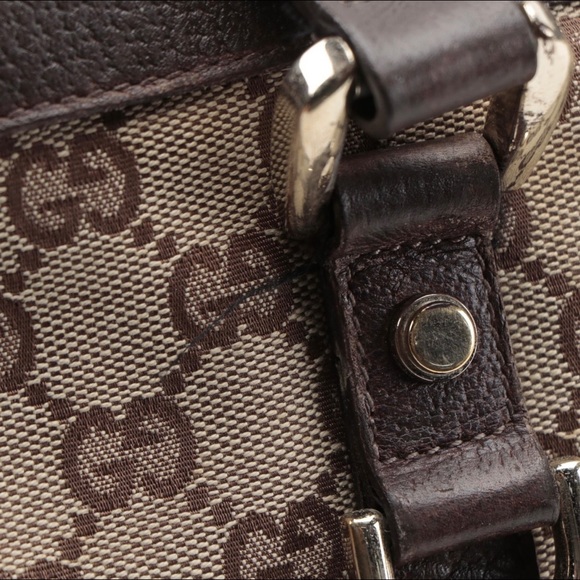 Small Brown Gucci Abby Tote in GG Supreme Canvas - Picture 10 of 16